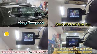 Jeep Compass upgraded with the best 70mai A510 dash cam  Konark Car Accessories HSR 📞 9845049211 [upl. by Gilli350]