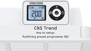 Tutorial  Modifying preset programmes 1 amp 2 on stiebel eltron CNS Trend heaters [upl. by Aleedis]