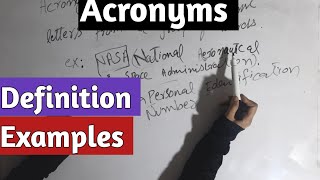 Acronyms  Definition of Acronyms  Use of Acronyms  English grammar [upl. by Anole924]