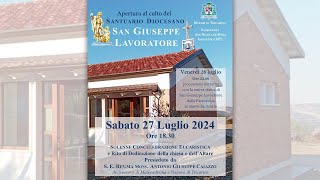 Apertura al culto del santuario diocesano San Giuseppe Lavoratore [upl. by Anwahsar]