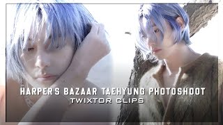 HD HARPERS BAZAAR TAEHYUNG PHOTOSHOOT TWIXTORVELOCITY CLIPS [upl. by Tripp570]