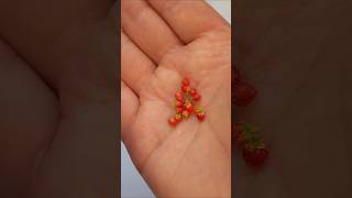 Making miniature strawberries polymerclay strawberry miniature tutorial [upl. by Nadia]