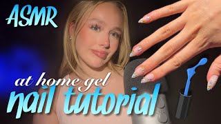 ASMR gel nail tutorial  DIY how i do my gel nails at home 💅🏼 ੈ✩‧₊˚ [upl. by Colley]