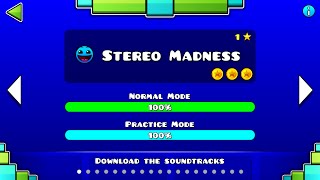 Geometry Dash  Stereo Madness All Coins [upl. by Terej]