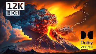 EXPLOSIVE COLORS  12K ULTRA HD HDR LAVA IN 120 FPS [upl. by Uchish]