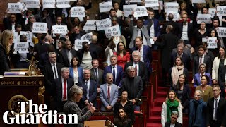 French MPs sing Marseillaise and boo as PM forces through pension reform bill [upl. by Darach730]