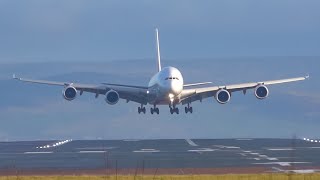 Stunning A380 landing at Manchester Airport [upl. by Klemperer]