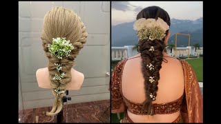 EASY WEDDING HAIRSTYLE TUTORIAL  MERMAID BRAID  FRONT HAIRSTYLE [upl. by Kelly34]