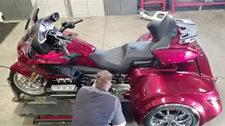 TIME LAPSE VIDEO OF CALIFORNIA SIDE CAR ENCORE TRIKE CONVERSION ON 2018 HONDA GOLD WING [upl. by Wistrup459]