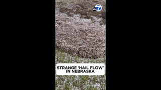 Strange hail flow in Nebraska has ominous lavalike movement [upl. by Cony293]