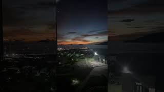 Jesselton Quay sunset shootingstar crescent twilight islands kotakinabalu sabah timelapse [upl. by Potash]