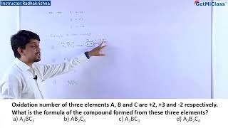 Oxidation number KCET 11th Chemistry Redox Reactions [upl. by Kristine]