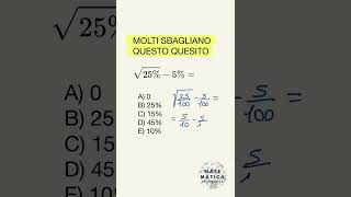 Domanda che molti sbagliano sulle percentuali [upl. by Moise]