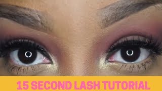 Easiest EyeLash Tutorial  JustCyn [upl. by Ateuqram460]