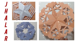 3 easy paper cutting snowflake idea for cristmas decoration snowflakes RJ artampcraft [upl. by Atiekahs408]