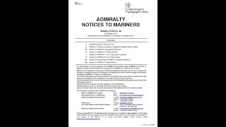 Notice to Mariners [upl. by Aloin]