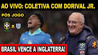 AO VIVO COLETIVA COM DORIVAL JR PÃ“S JOGO BRASIL VENCE A INGLATERRA COM GOL DE ENDRICK  WEMBLEY [upl. by Tad]