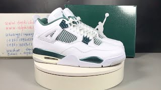 Air Jordan 4 quotOxidized Greenquot On Hand Review from Topkickss [upl. by Bowman136]