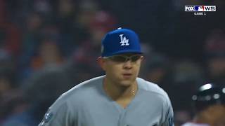 Debut de Julio Urías en Serie Mundial [upl. by Alekahs]