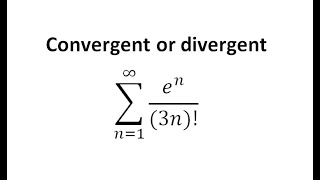 series en3nconvergent or divergentratio testhow to determine convergent and divergentshorts [upl. by Chladek141]