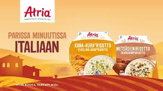 Atria Makuja Maailmalta KanaAura® Risotto ja Metsäsienirisotto [upl. by Helman721]