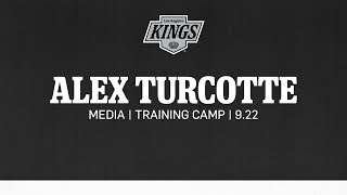 Forward Alex Turcotte  0922 LA Kings Training Camp  Media Availability [upl. by Rosabelle712]