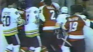 Paul Holmgren vs Terry OReilly Round 2 Mel Bridgman vs Mike Milbury Nov 4 1978 [upl. by Cordalia835]