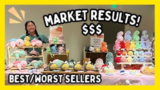 How Much  I Made Best Sellers Prices What Didnt Sell ✸ Crochet Market Vlog ✸ Amigurumi Edition [upl. by Orton]