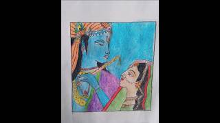 Radha Krishna Drawing shorts art radhakrishna pencilcolour drawing youtubeshorts [upl. by Daniell141]