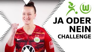 Almuth Schult in der JaoderNeinChallenge  VfL Wolfsburg Frauen [upl. by Aisyle]