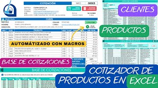 Cotizador de Productos💲en Excel✅con Macros para la Empresa [upl. by Yung]