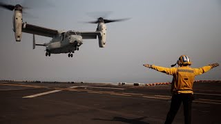 USS Bataan LHD 5 Flight Ops in the Arabian Gulf [upl. by Enened]