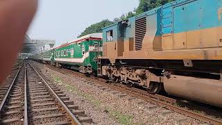 Locomotive 2910 series METER GUAGE TISTA EXPRESS PASSING DHAKA CANTONMENT STATION [upl. by Aratehs482]