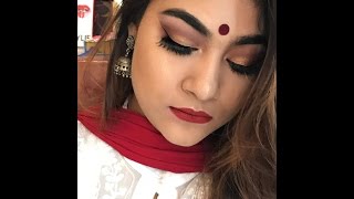 Pohela Boishakh LookllFull Glam Makeup [upl. by Drauode]