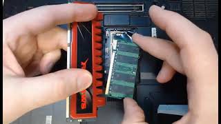 video demonstration on how to install ram SODIMM in a laptop [upl. by Gilbart745]