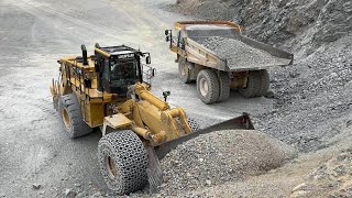 Caterpillar 992K Wheel Loader Loading Caterpillar 777F Dumpers  Interkat SA  4k [upl. by Noseaj]