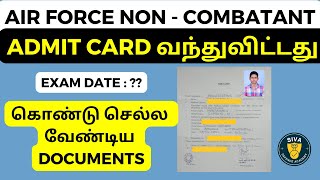 Air Force Non Combatant Required Documents  IAF NC Admit Card Released [upl. by Valda]