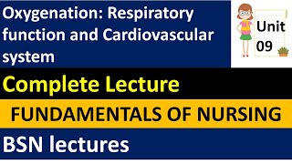 Oxygenation Respiratory function and Cardiovascular system  Fundamentals of Nursing  BSN Lectures [upl. by Ycniuqed]