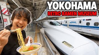 Shinkansen Ramen Trip to Yokohama Retro Japan Town Ramen Museum JR Rail Pass Travel Idea Ep527 [upl. by Leiand]