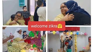 Zikra hospital se discharge ke baad aai Nani ke new ghr pr 🥰zikra ka welcome 🤗celebrationvlog [upl. by Acissaj377]