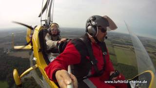 Tragschrauber Rundflug Gyrocopter Rheine  Greven [upl. by Denzil314]