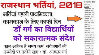 Rajasthan upcoming recruitment 2018  rpsc new chairman Dr garg positive message to all students [upl. by Farrison255]