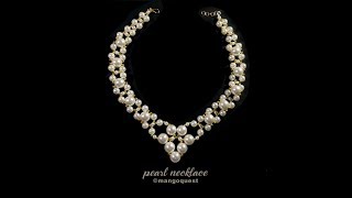 Pearl Necklace Tutorial Fashion Jewelry DIY [upl. by Paviour]