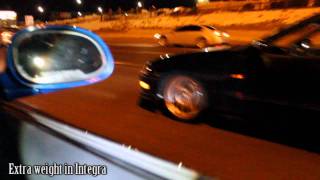 Turbo Integra vs Turbo Civic [upl. by Lleynad]