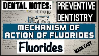 MECHANISM OF ACTION OF FLUORIDES  PREVENTIVE DENTISTRY  FLUORIDES  made easy [upl. by Ailemor568]