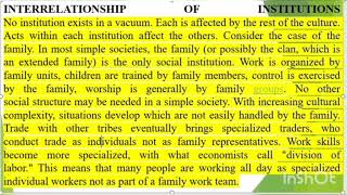 Interrelationship of Institutions [upl. by Anaeerb]