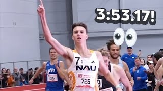 NAUs Colin Sahlman Shows Off Speed With Crazy 35317 Mile Win At BU John Thomas Terrier Classic [upl. by Anerual]