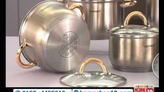 HomeShop18com  Stainless Steel Cookware Set by Kaiserhoff [upl. by Idnahs]