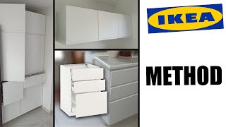 IKEA METOD KITCHEN assembly install High cabinet Base cabinet drawers Wall Cabinet [upl. by Telimay]