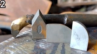 secrets of ancient welding techniquesmaking lathe knife for hydraulic pistons [upl. by Keheley]